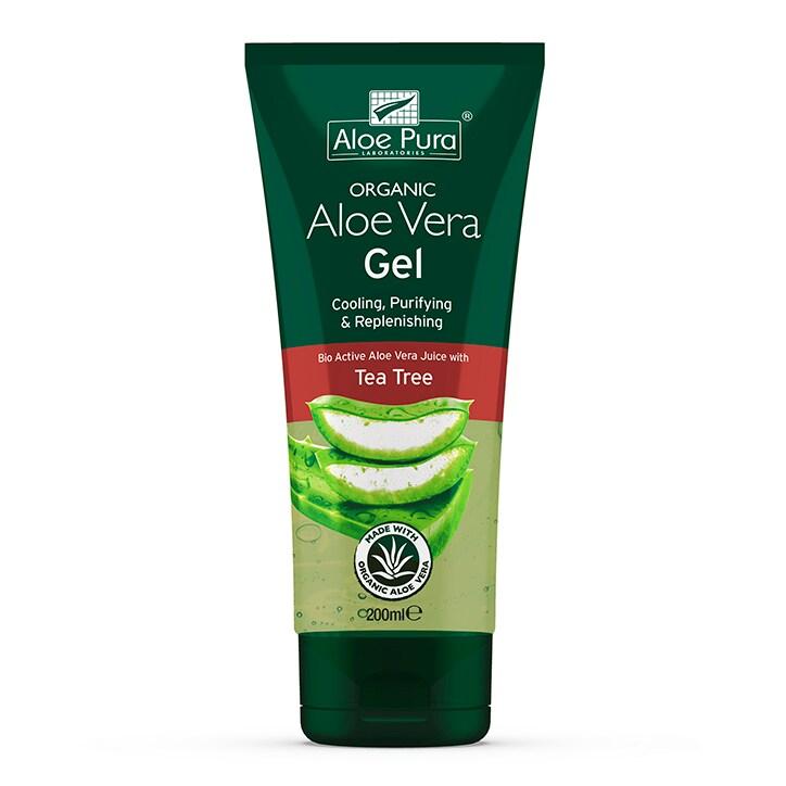 Aloe Pura Optima Organic Aloe Vera Gel With Tea Tree 200ml - BeesActive Australia