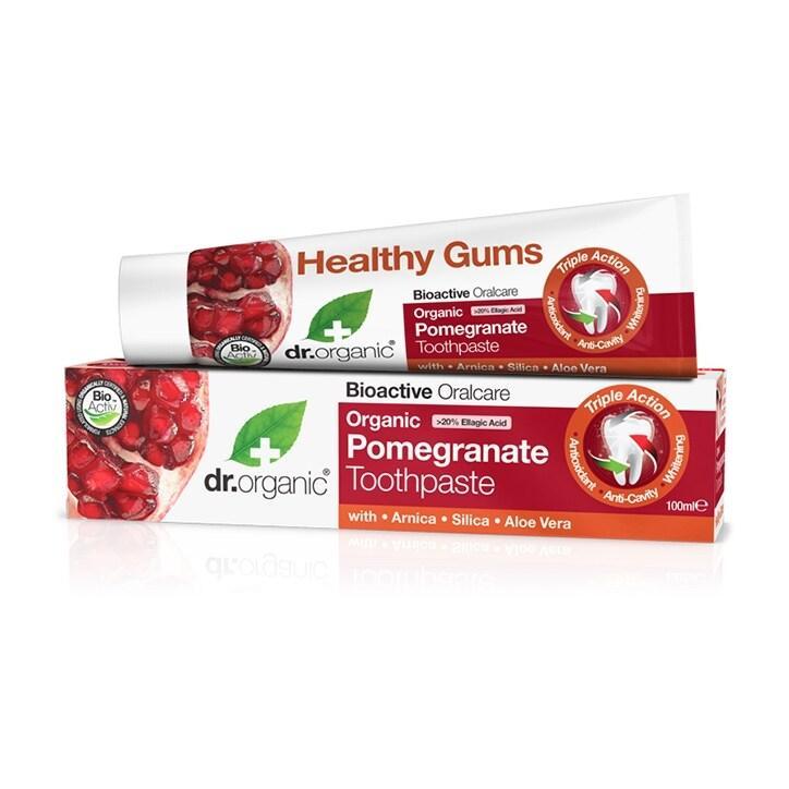 Dr Organic Pomegranate Toothpaste 100ml - BeesActive Australia