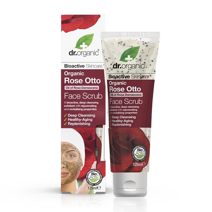 Dr Organic Rose Otto Face Scrub 125ml - BeesActive Australia