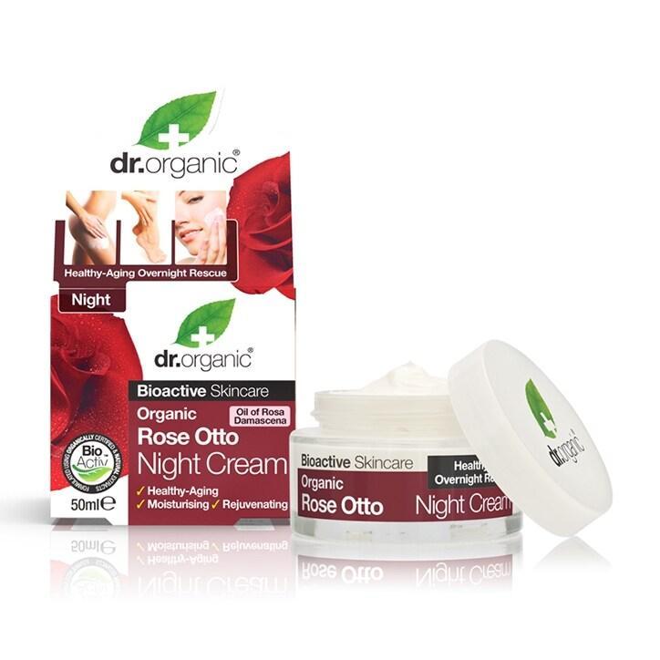 Dr Organic Rose Otto Night Cream 50ml - BeesActive Australia