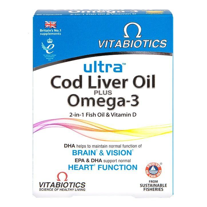 Vitabiotics Ultra Cod Liver Oil 60 Capsules - BeesActive Australia