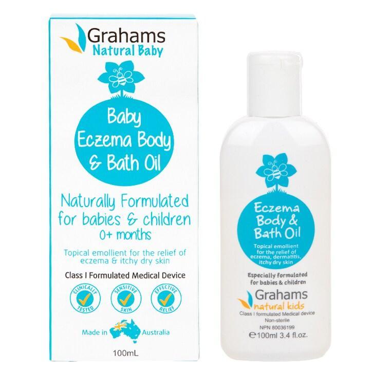 Grahams Baby Eczema Body & Bath Oil 100ml - BeesActive Australia