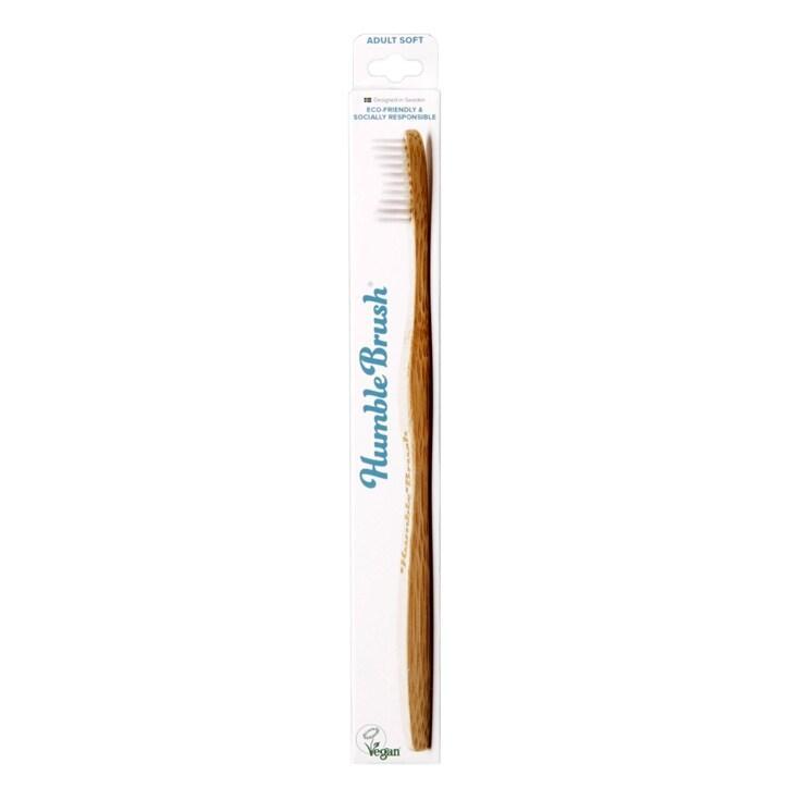 Humble Brush Adults Soft Bristle Toothbrush White - BeesActive Australia