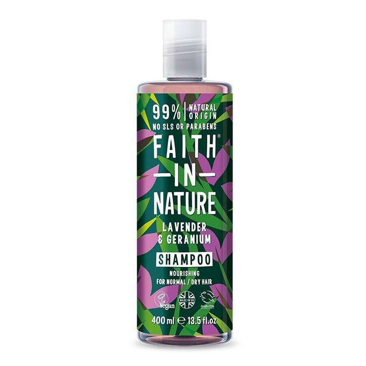 Faith in Nature Lavender & Geranium Shampoo 400ml - BeesActive Australia
