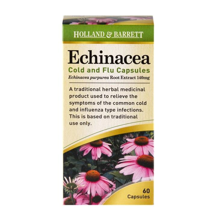 Holland & Barrett Echinacea Cold & Flu 60 Capsules 140mg - BeesActive Australia