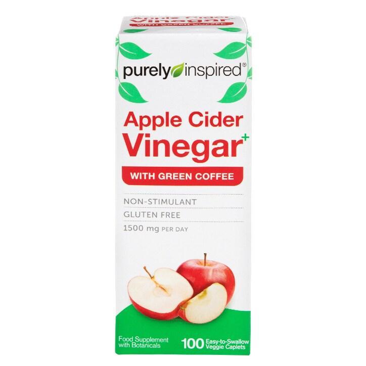 Iovate Purely Inspired Apple Cider Vinegar with Green Coffee 1500mg 100 Caplets - BeesActive Australia
