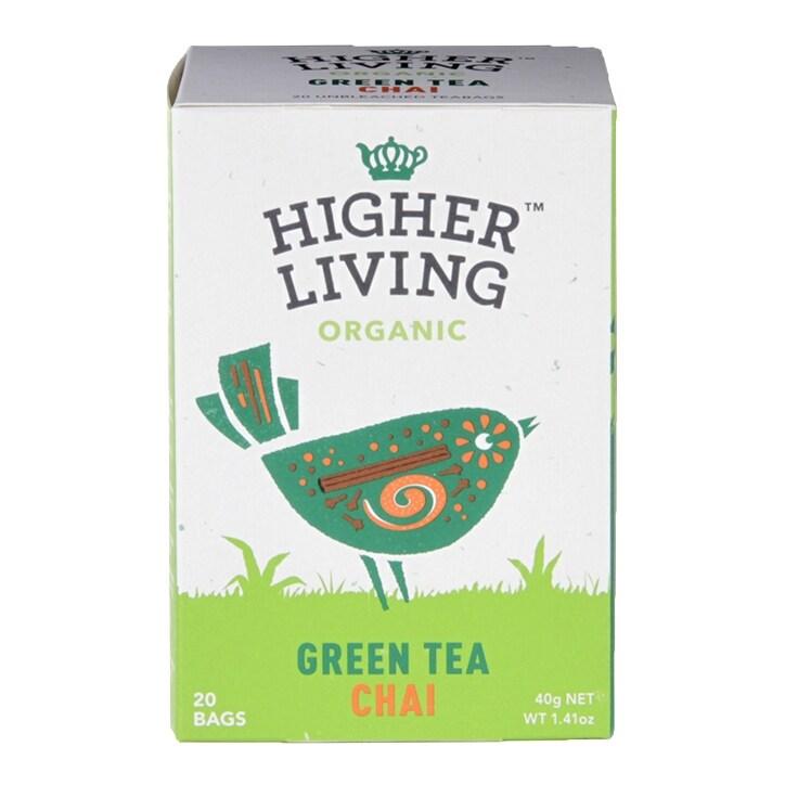 Higher Living Organic Green Tea Chai 20 Tea Bags - BeesActive Australia