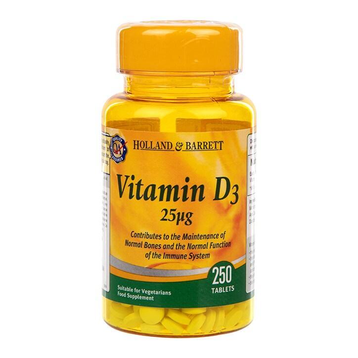 Holland & Barrett Vitamin D3 250 Tablets 25ug - BeesActive Australia