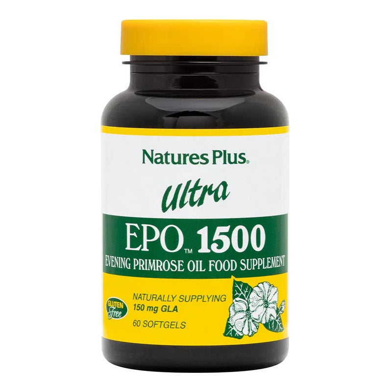 Nature's Plus Ultra EPO - 1500 mg Evening Primrose Oil, 60 Softgels - Gluten Free - 60 Servings - BeesActive Australia