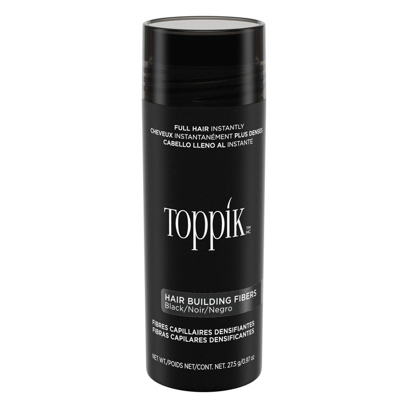 Toppik Hair Building Fibres Powder, Black, Keratin-Derived Fibres for Naturally Thicker Looking Hair, 27.5g - BeesActive Australia