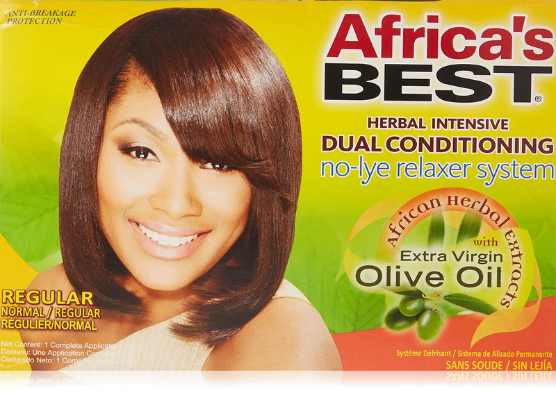 Africas Best Herbal Intensive Dual Conditioning No Lye Relaxer System With Olive Oil - BeesActive Australia