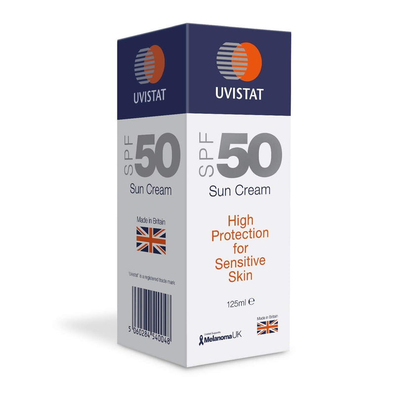 Uvistat Sun Cream | SPF50 | Moisturising, Sun Cream for Sensitive Skin | 125 ml 125 ml (Pack of 1) - BeesActive Australia