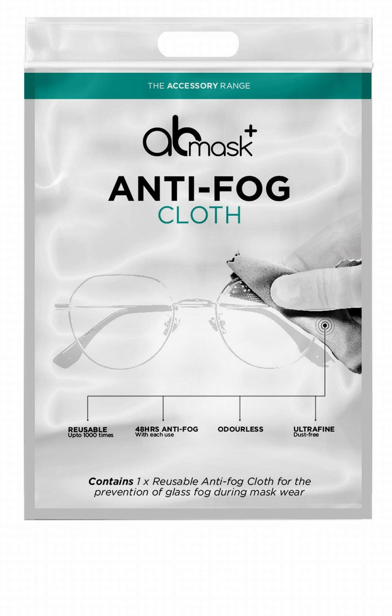 The Body Doctor Anti-Fog Dry Cloth, Demister Lens Wipe for Glasses, Stay Mist Free for 48 Hours, Reusable up to 1000 Times, Single Pack - BeesActive Australia