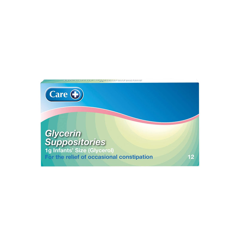 Care Infant Constipation Relief Suppositories, Glycerin Suppositories - 12s (1g Glycerol) 155514 - BeesActive Australia