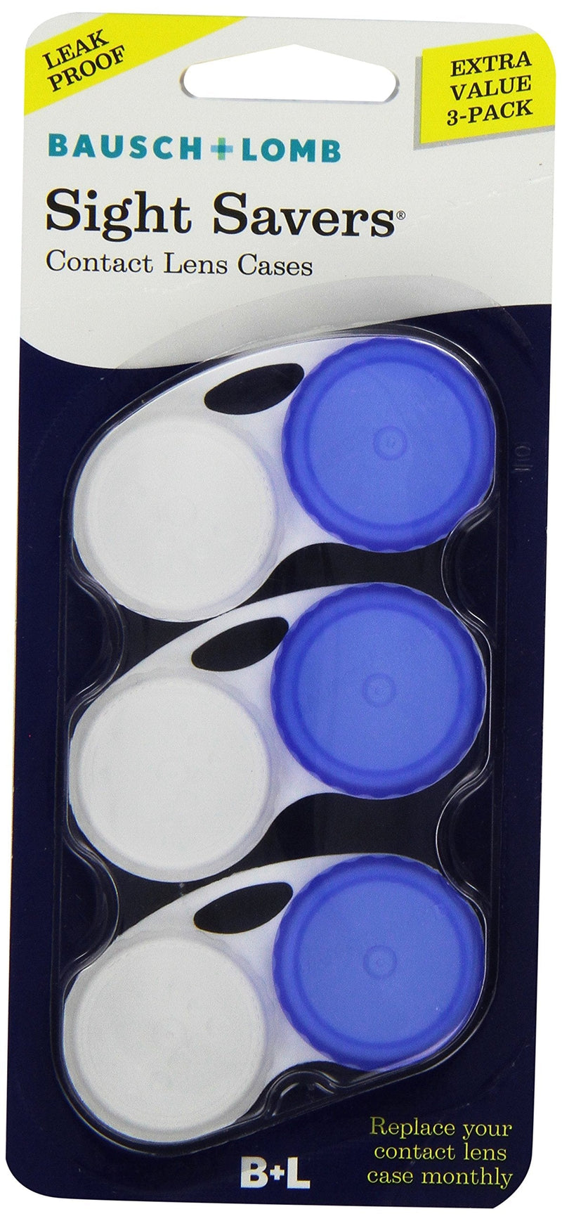 Bausch & Lomb Sight Savers Contact Lens Cases, Colors May Vary 3 Each (Pack of 3) Pack of 3 - BeesActive Australia