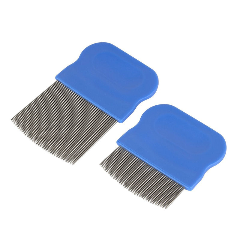 EZY DOSE Head Lice Combs Pack of Two Short Long Pin Combs for Head Lice Treatment Nit Free Comb, Blue, 1 count 1 Short Pin, 1 Long Pin Comb - BeesActive Australia
