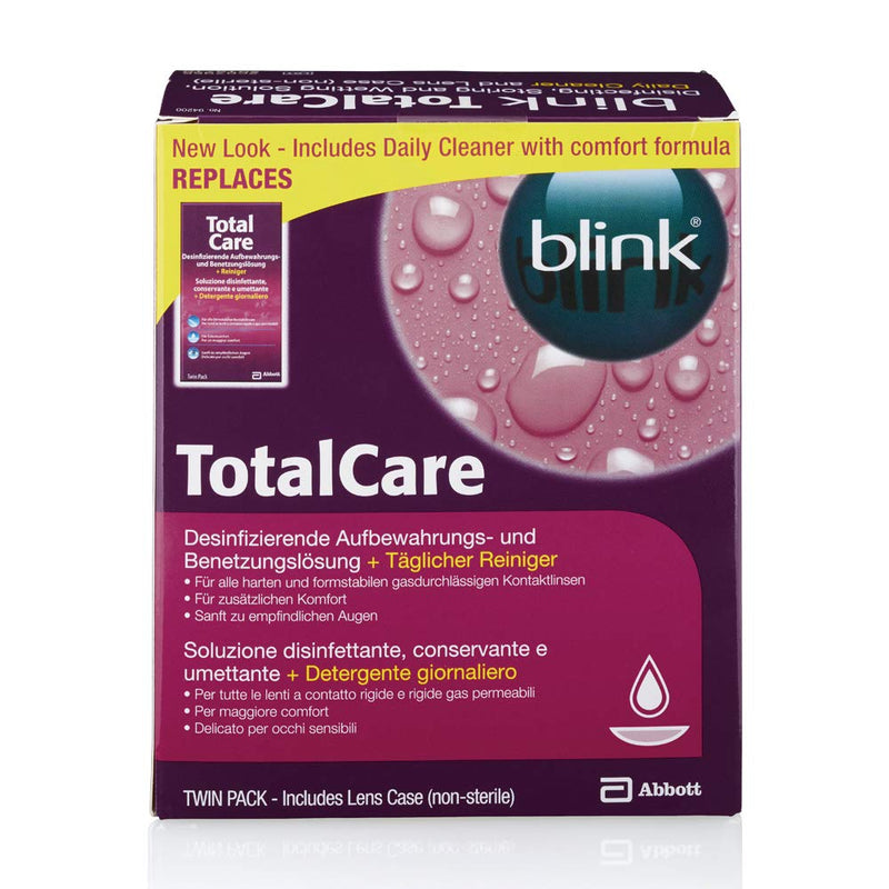 Blink Total Care Disinfecting, Storing, Wetting Solution Twin-Pack and Daily Cleaner from AMO (replaces TotalCare) - BeesActive Australia