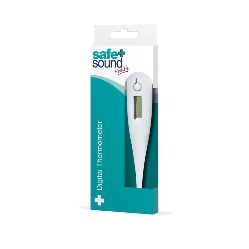 Safe + Sound Digital Thermometer for Adults, Children and Babies Oral, Underarm or Rectal Temperature Readings. Batteries Supplied. Basic - BeesActive Australia