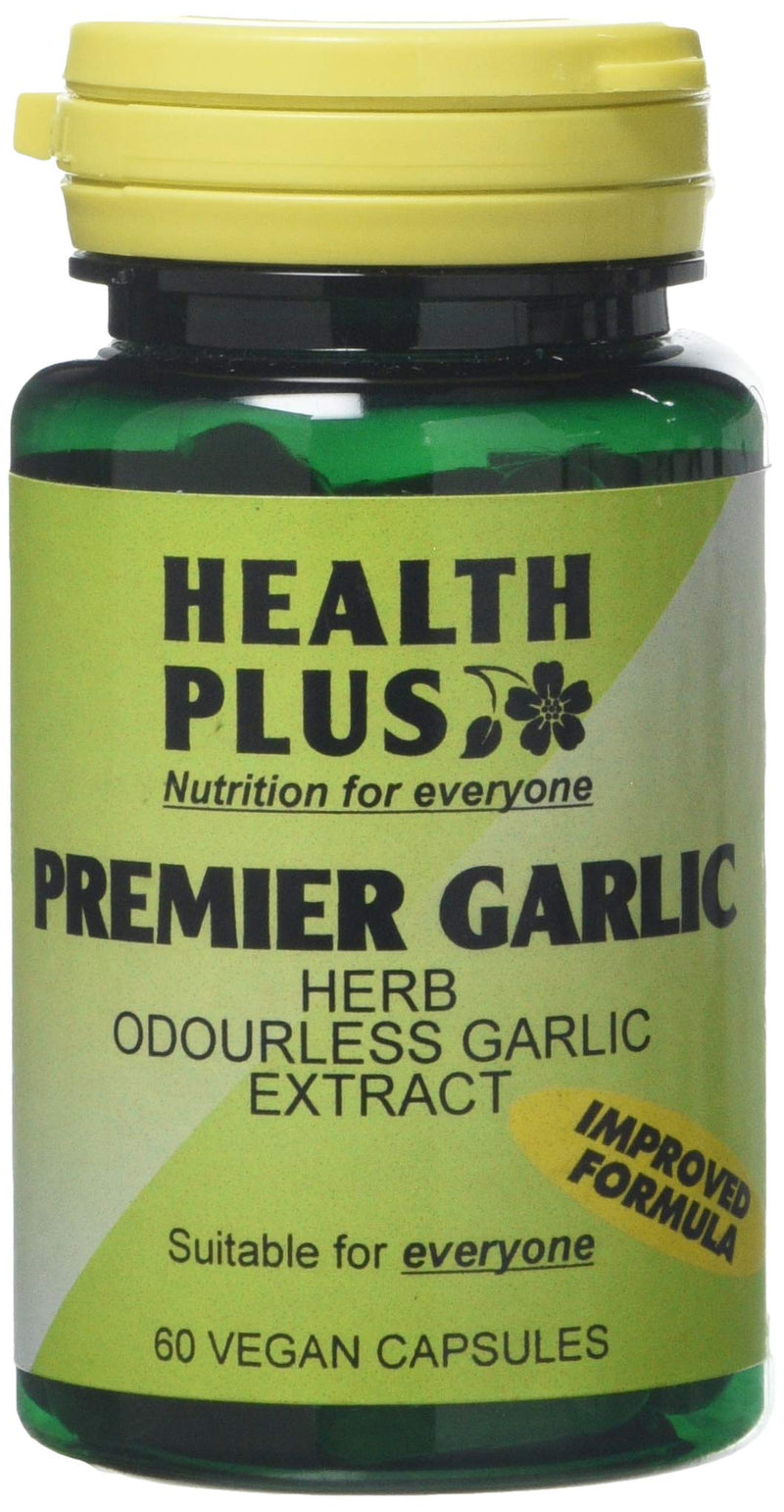 Health Plus Premier Garlic 500mg Antioxidant Plant Supplement - 60 Gelatin Free Capsules - BeesActive Australia