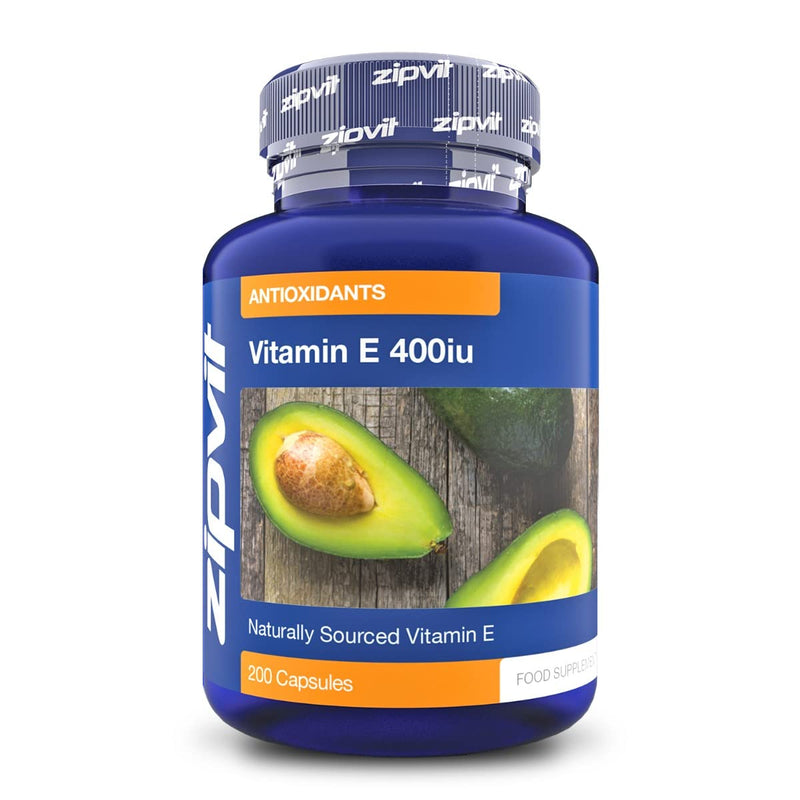 Vitamin E 400iu, 200 Softgels. Natural Vitamin E (d-Alpha Tocopherol). Powerful Antioxidant, Protects Cells from Oxidative Stress. - BeesActive Australia