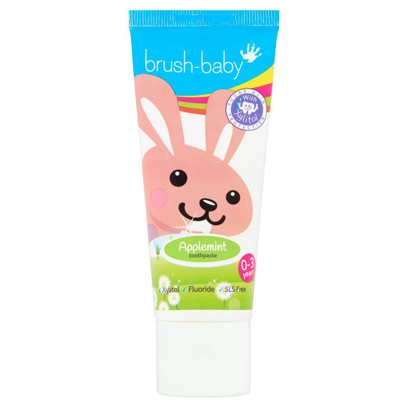 Brush-Baby Applemint Toothpaste for Babies & Toddlers | Stage 2-First Teeth | 0 - 36 months, 50ml - BeesActive Australia