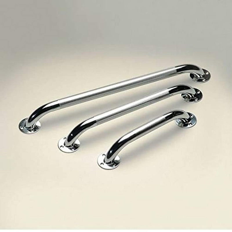 Homecraft 40.6 cm/16 inch Chrome Plated Steel Grab Rail with Indented Grip 40.5 cm/16 Inches Indoor or Outdoor Single - BeesActive Australia