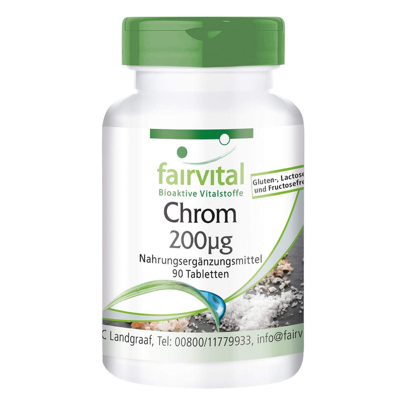 Chromium 200mcg from Chromium picolinate - Bulk Pack for 3 Months - HIGH Dosage - Vegan - 90 Tablets - BeesActive Australia