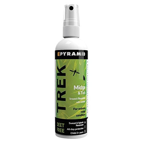 Pyramid Trek Midge & Tick No DEET Midge/Tick/Mosquito Repellent DEET FREE Saltidin Spray - 100ml - BeesActive Australia