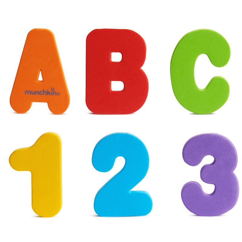 Munchkin Learn Bath Toy, 36 Bath Foam Letters and Numbers (Letters A-Z; Numbers 0-9) Primary - BeesActive Australia