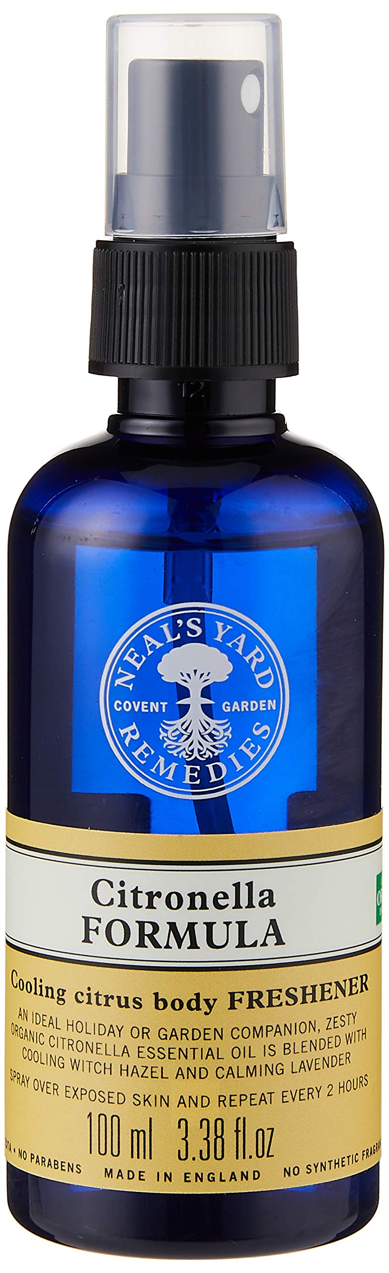 Neal's Yard Remedies | Citronella Formula Body Freshener for Cooling and Refreshing Body With Citrus Extracts, Essential Oils & Vitamin C | 100ml - BeesActive Australia