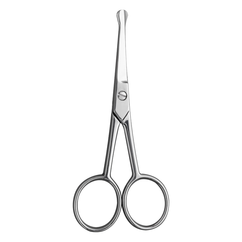 ZWILLING Nose Hair and Ear Hair Scissors, Stainless Steel Beard Scissors with Straight Rounded Tip, Silver - BeesActive Australia