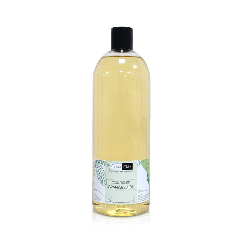 Freshskin Beauty LTD | 1 Litre Grapeseed Oil 100% Pure Cold Pressed Carrier Oil - Cosmetic Grade for Massage, Hair And Skin (1000ml) - BeesActive Australia