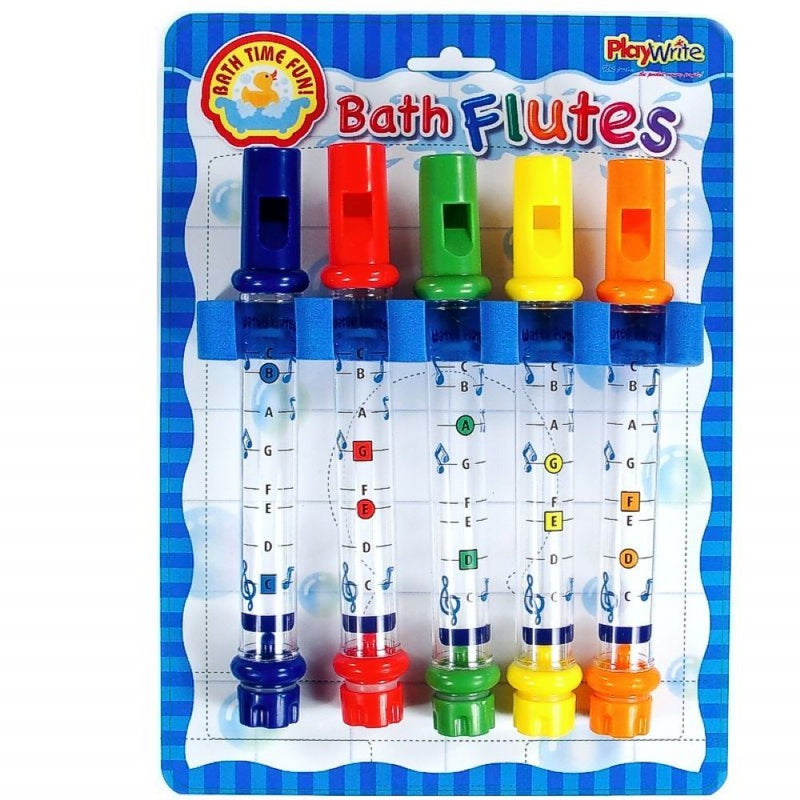 Playwrite Bath Flutes - Children's Bath Toys, Pack of 5 in Mixed Colours 2 Multicolor - BeesActive Australia