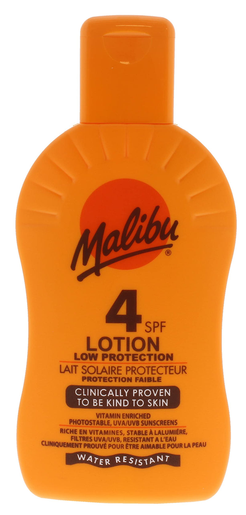 Malibu Sun SPF 4 Lotion, Low Protection Sun Cream, Water Resistant, Vitamin Enriched, 200ml - BeesActive Australia