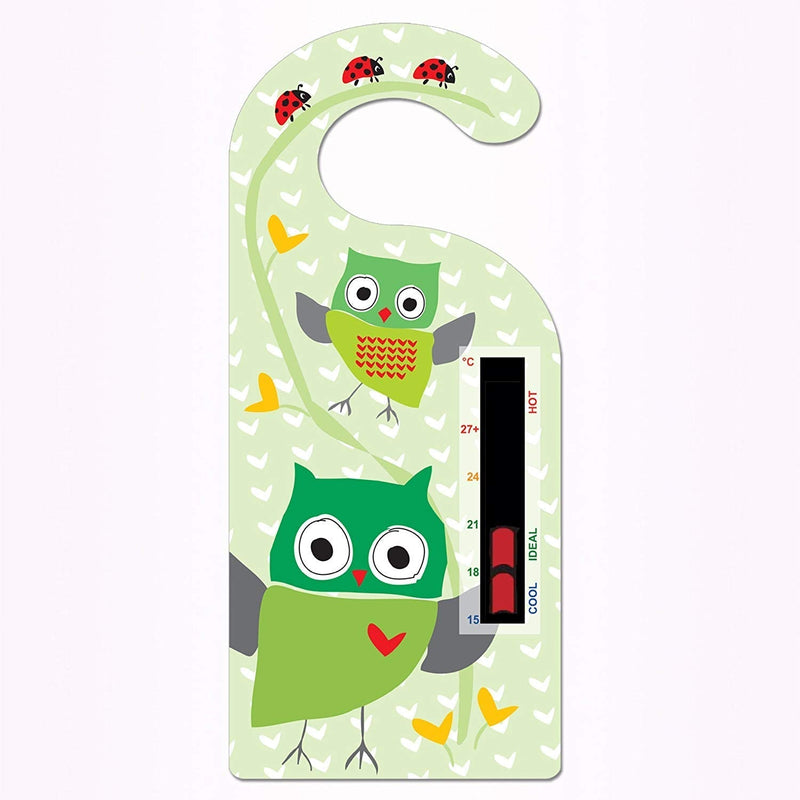 Owl Hanger Nursery Room Safety Temperature Thermometer – Liquid Crystal Technology- Non Battery Temperature Indicator - BeesActive Australia