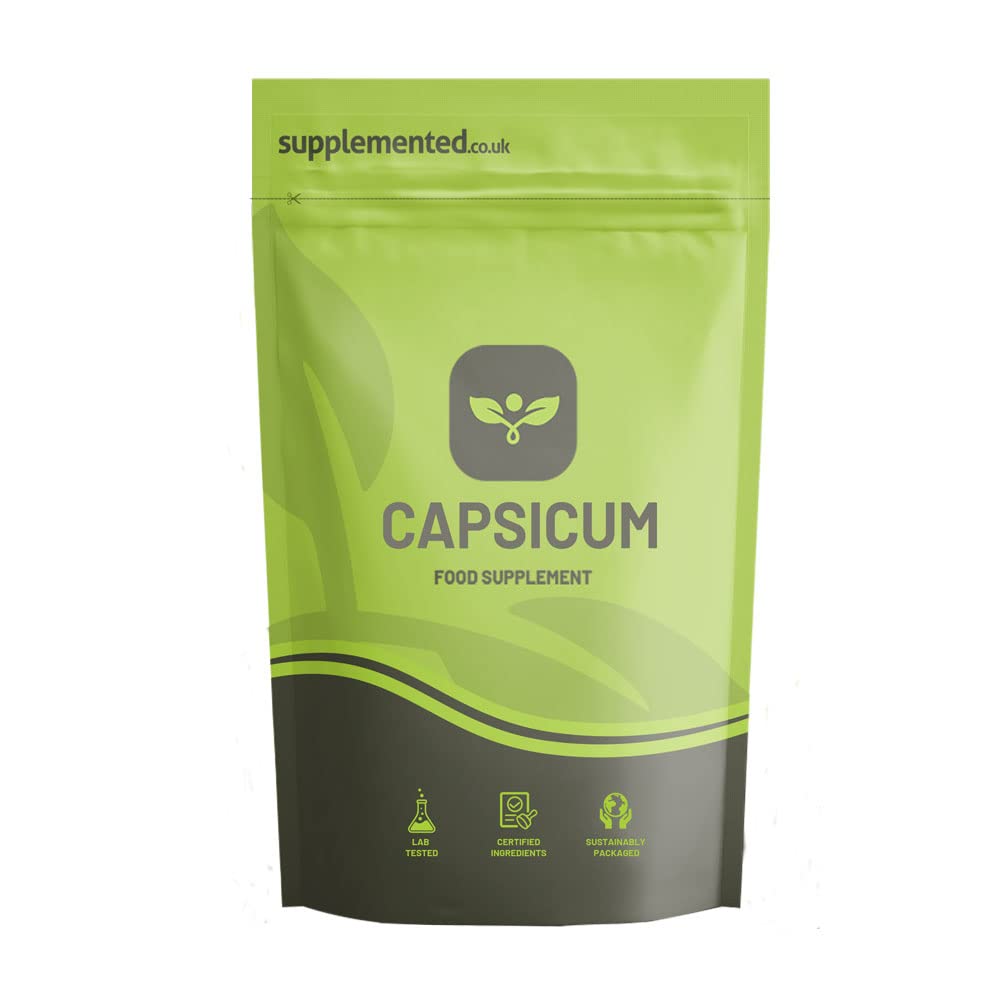 Capsicum Chilli Extract1000mg 180 Capsules UK Made. Pharmaceutical Grade Cayenne Pepper. Thermogenic - BeesActive Australia