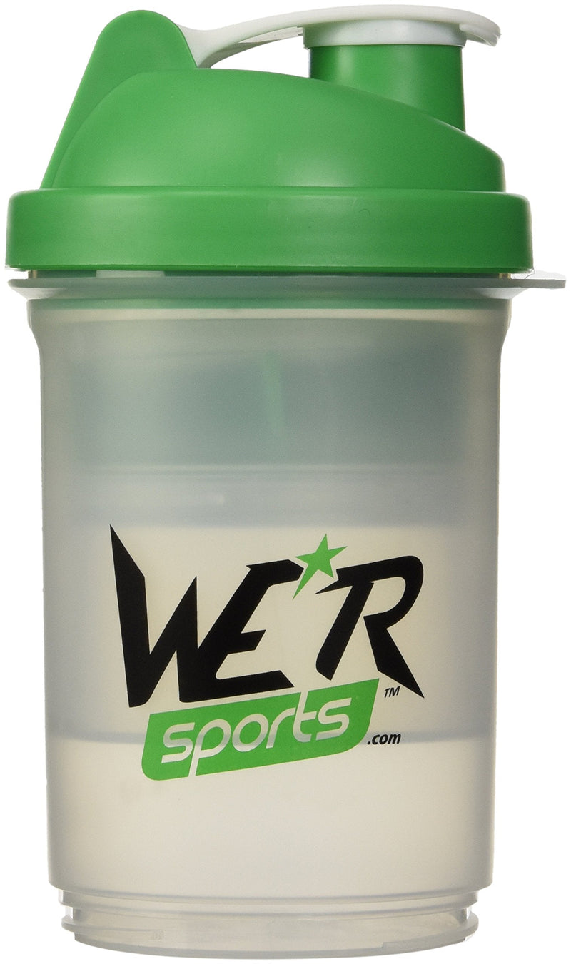 We R Sports™ ShakenInProtein™ Protein Shaker Bottle Multi Compartment BPA FREE 500ml Container XPS4000 Green - BeesActive Australia