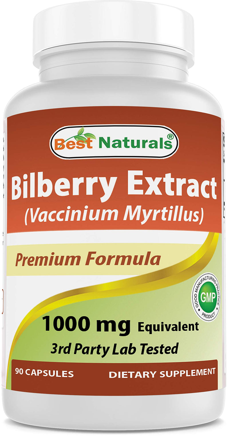 Best Naturals Bilberry Extract 1000mg for Healthy Vision, 90 Count (90 Count (Pack of 1)) 90 Count (Pack of 1) - BeesActive Australia