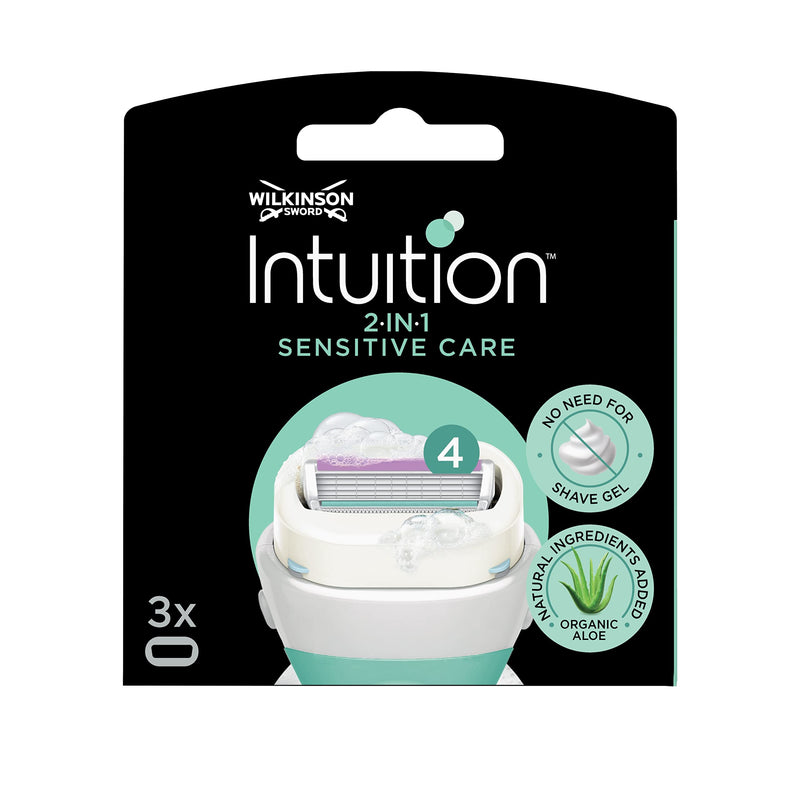 Wilkinson Sword Intuition Sensitive Care Razor Blade Refills, 3 Count 3 Count (Pack of 1) - BeesActive Australia