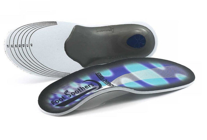 Foot Soothers Premium Orthotic Gel High Arch Support Insoles, Gel Heel Pad, 3D Arch Support Plantar Fasciitis Supports UK Mens 3 - 7 - BeesActive Australia