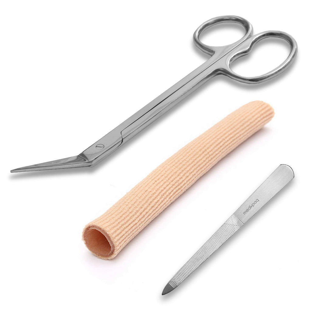 Medipaq® Extra Long Handled Angled Toe Nail Scissors *Plus* Gel Tube Toe/Finger Bandage Pack - BeesActive Australia