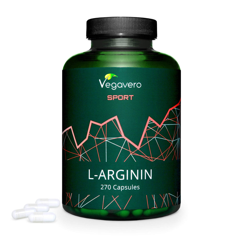 L-Arginine Vegavero® | 270 Vegan Capsules | NO Additives, Gelatine or Bulkin Agents - BeesActive Australia