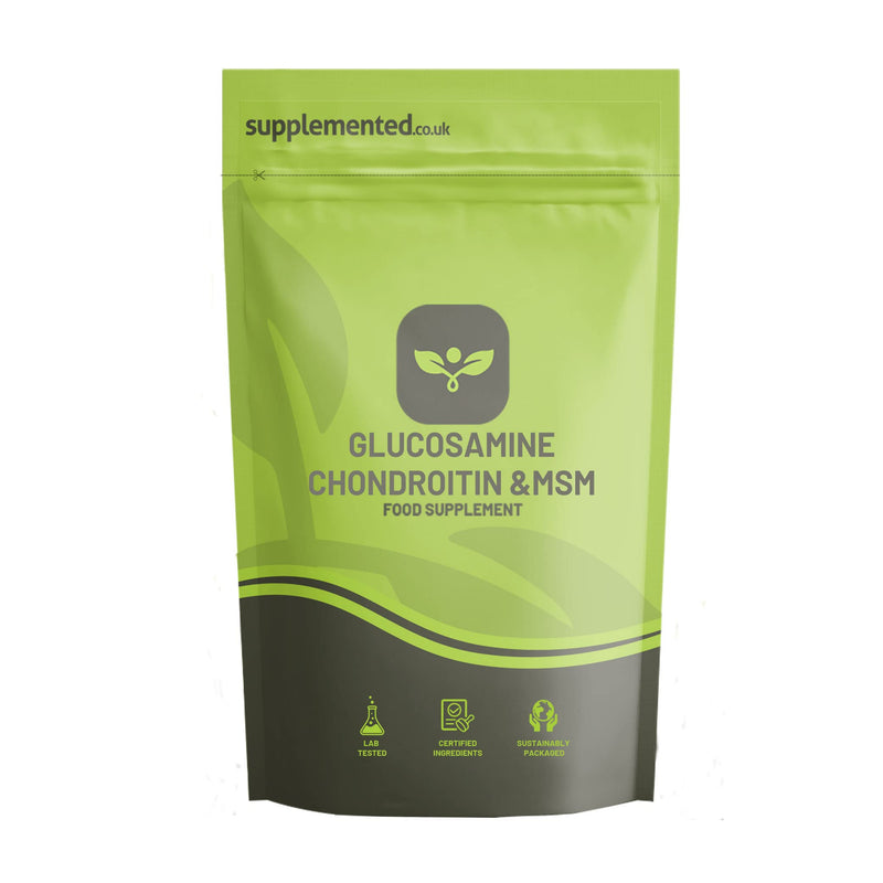 Glucosamine, Chondroitin Vitamin C & MSM 90 Tablets UK Made. Pharmaceutical Grade - BeesActive Australia
