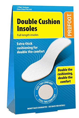 Profoot Double Cushion Insole Double the cushioning, double the comfort. Ideal for use in boots, shoes and wellies One Size Fits All - Pack of 2 - BeesActive Australia