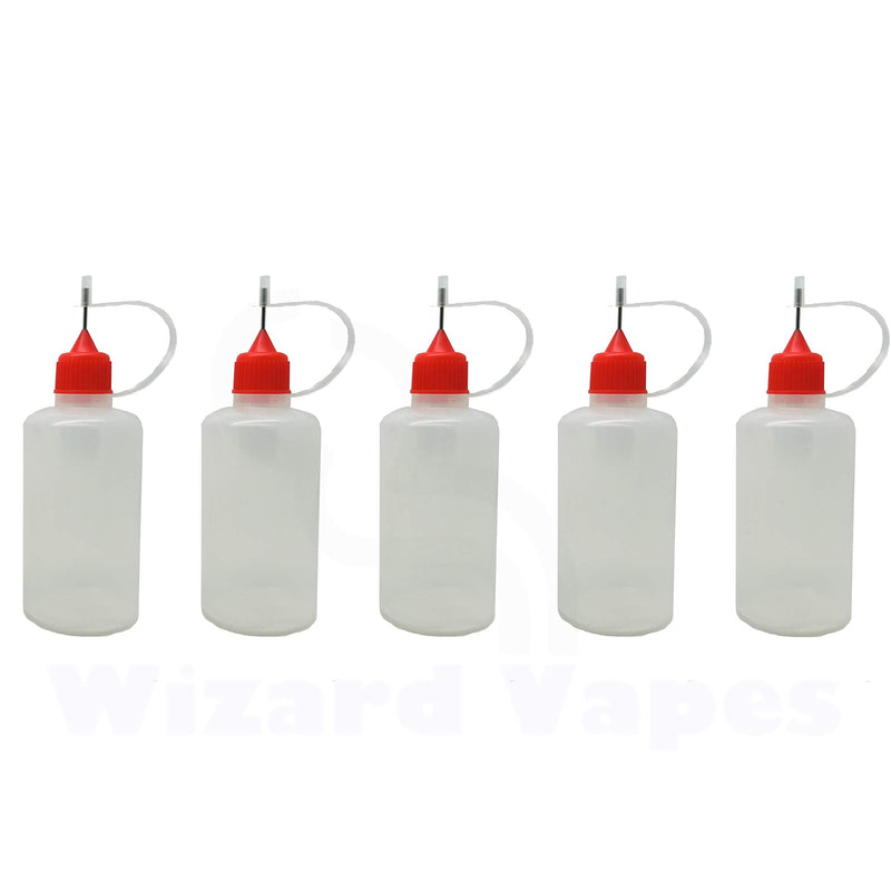 5pcs x Empty Plastic Squeezable Liquid Dropper Filling Bottles E-Juice Needle Tip LDPE (50ml) - BeesActive Australia