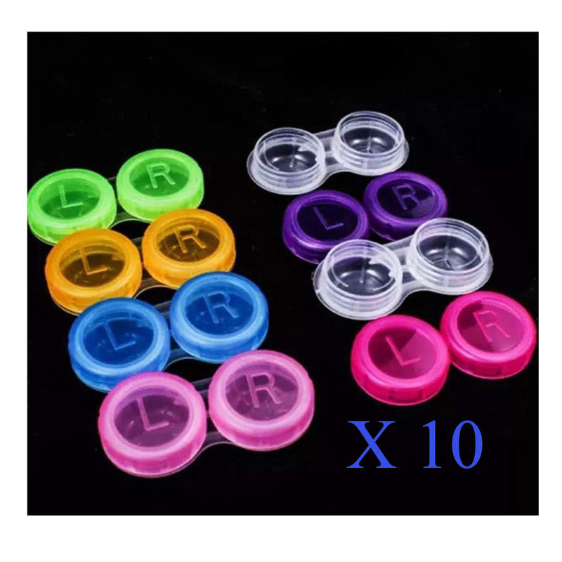 10 X Sets of Simply Gorgeous Plastic Contact Lens Storage Soaking Cases L + R Marked - BeesActive Australia