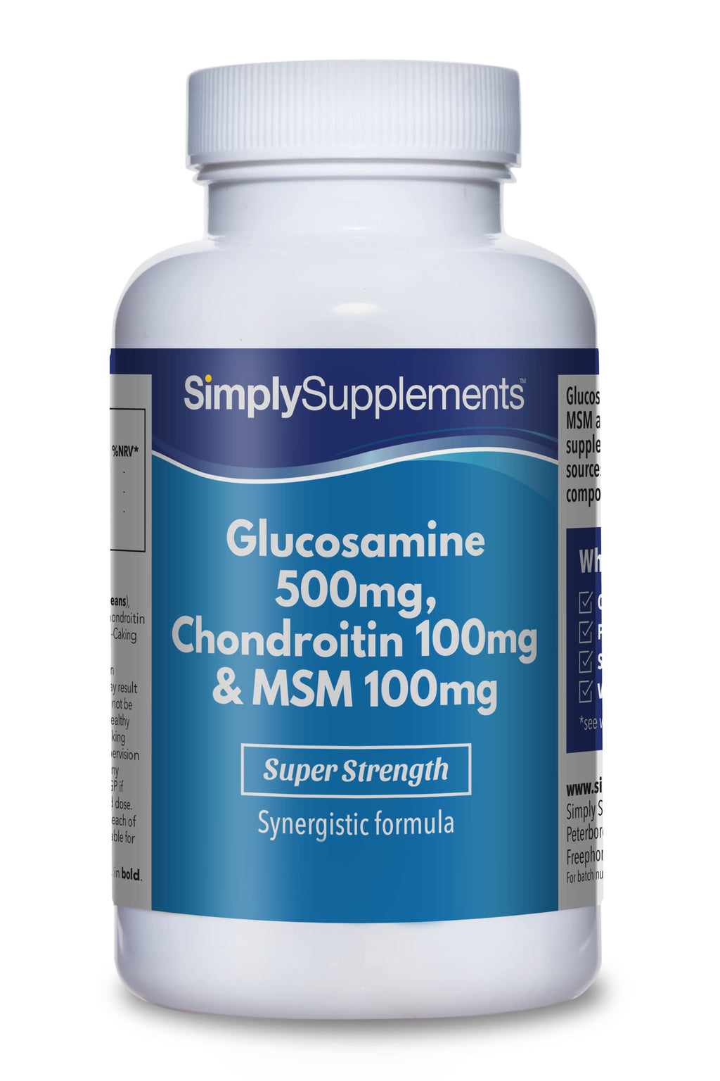 Glucosamine, Chondroitin & MSM | Comprehensive Formula to Support an Active Lifestyle | 120 Tablets | Manufactured in The UK - BeesActive Australia