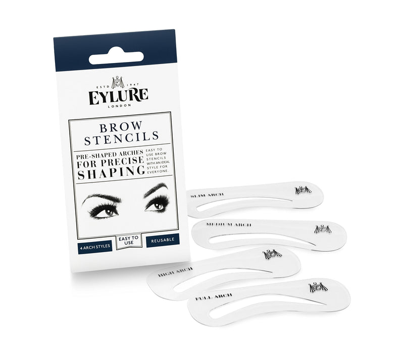 Eylure Brow Stencils, 4 Arch Style, Glossy Finish, for All Skin Types and Tones, Reusable and Easy to Use - BeesActive Australia