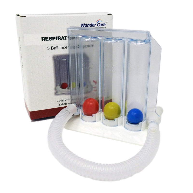 Wonder Care - 3 Balls Incentive Spirometer | Deep Breathing Lung Exerciser | Washable and Hygienic - BeesActive Australia