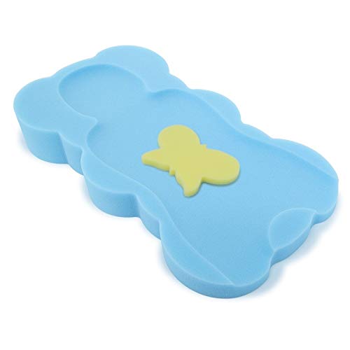 Bathtub Sponge Mat Bath Support for Infant & Baby Over 6 kg up to 65 cm Tall (Blue) Blue - BeesActive Australia
